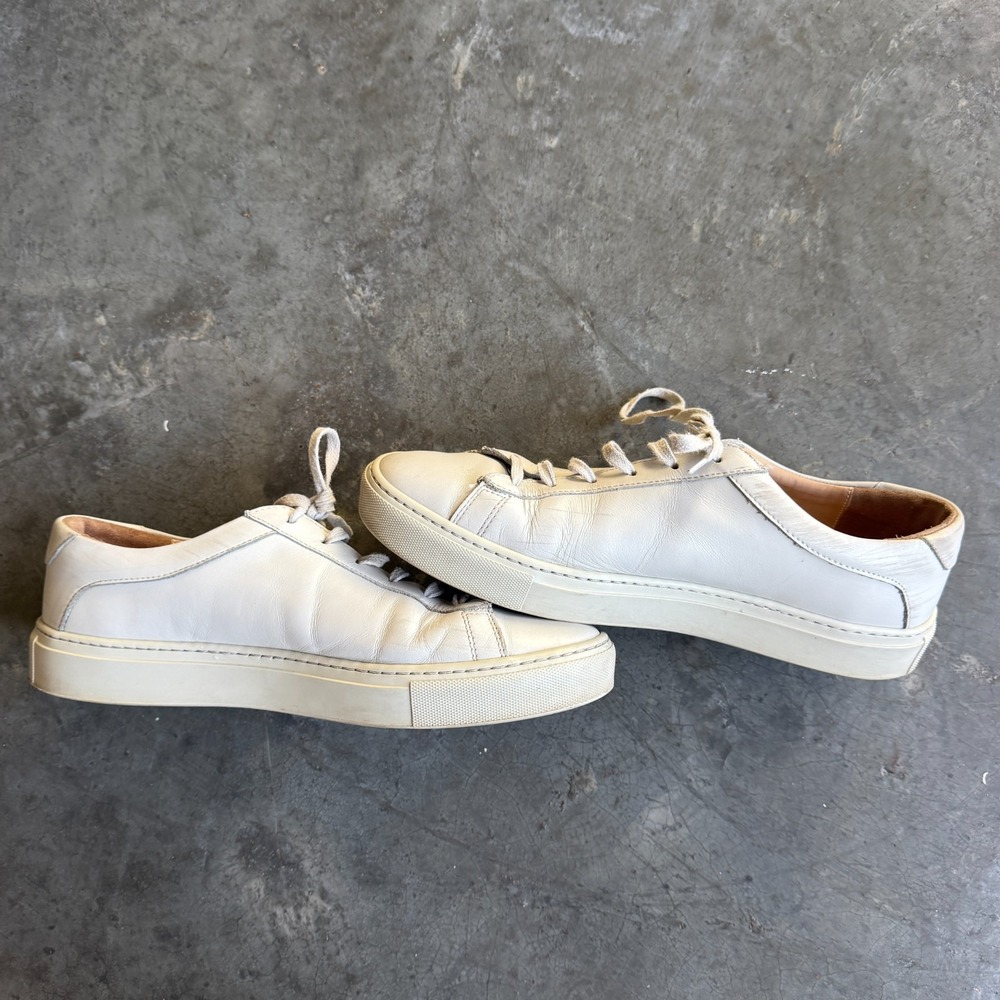 Koio Capri 'Summit' Off-White Regenerative Leather Sz US 10/ EU 43 Made in Italy